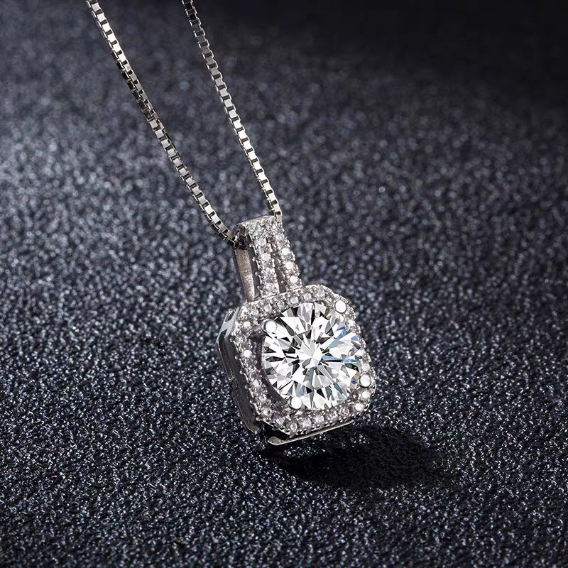 Dây chuyền bạc nữ CDE Moissanite Necklace Silver CDE6163