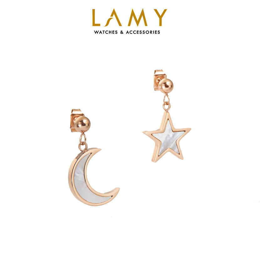 CDE Moon Star Earrings CDE3016.WH