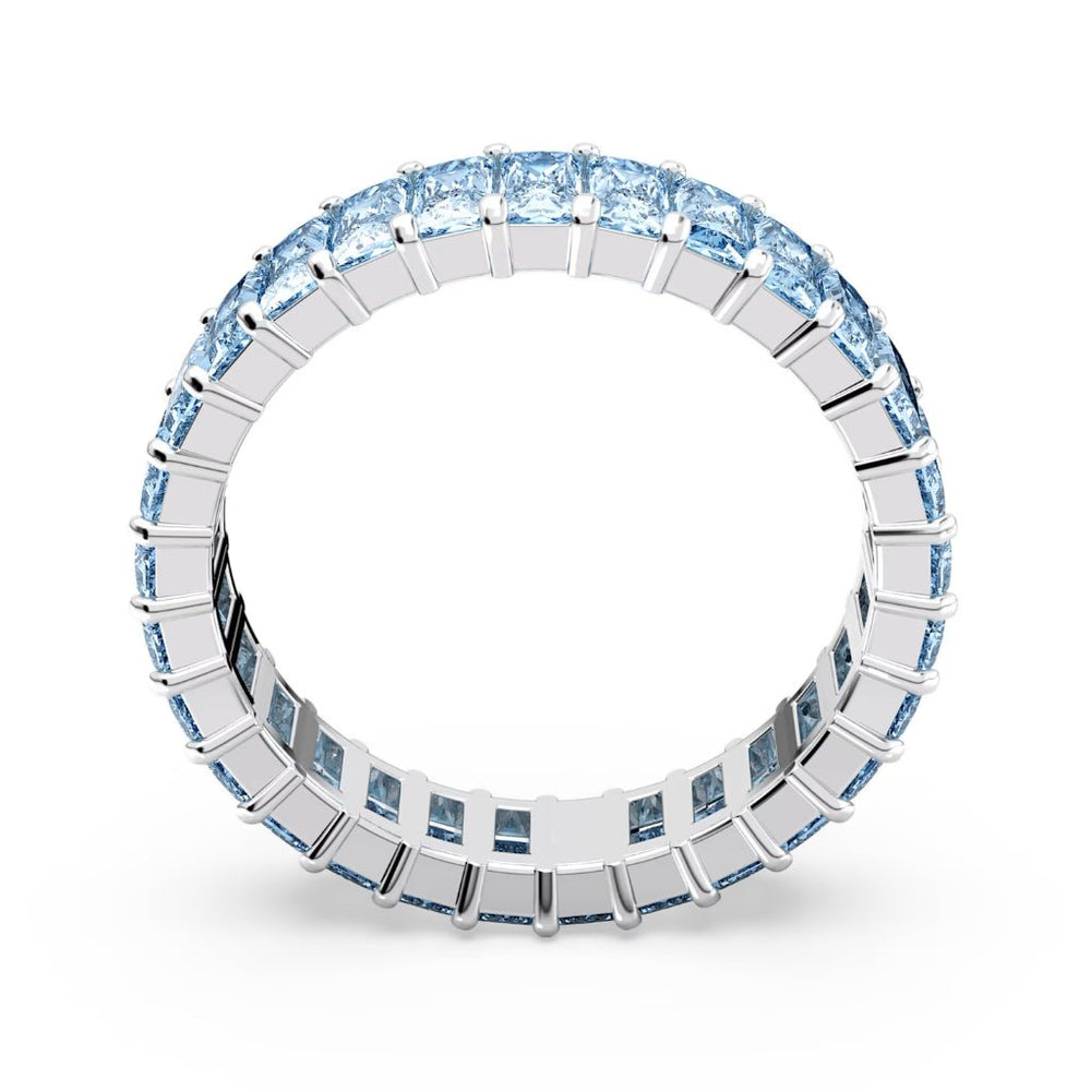 Blue Matrix Baguette Cut Ring Silver - 8079BLU