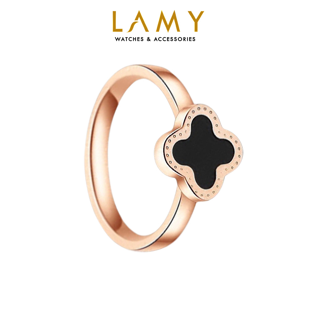 Nhẫn nữ CDE Lucky Four Leaf Ring Rose Gold CDE8085BL