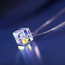 Dây chuyền bạc LAMY Cube Crystal Pha Lê Lập Phương Silver Necklace CDE6130SV - Women's Silver Necklace