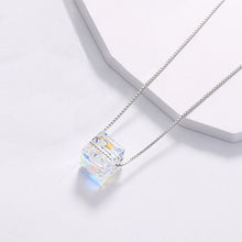 Dây chuyền bạc LAMY Cube Crystal Pha Lê Lập Phương Silver Necklace CDE6130SV - Women's Silver Necklace