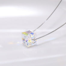 Dây chuyền bạc LAMY Cube Crystal Pha Lê Lập Phương Silver Necklace CDE6130SV - Women's Silver Necklace