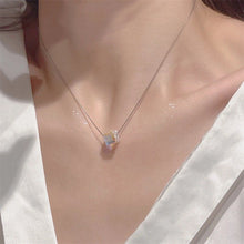 Dây chuyền bạc LAMY Cube Crystal Pha Lê Lập Phương Silver Necklace CDE6130SV - Women's Silver Necklace