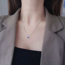 Dây chuyền bạc LAMY Cube Crystal Pha Lê Lập Phương Silver Necklace CDE6130SV - Women's Silver Necklace