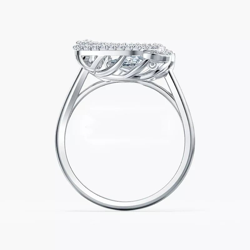 Dancing Swan Ring for Women Silver