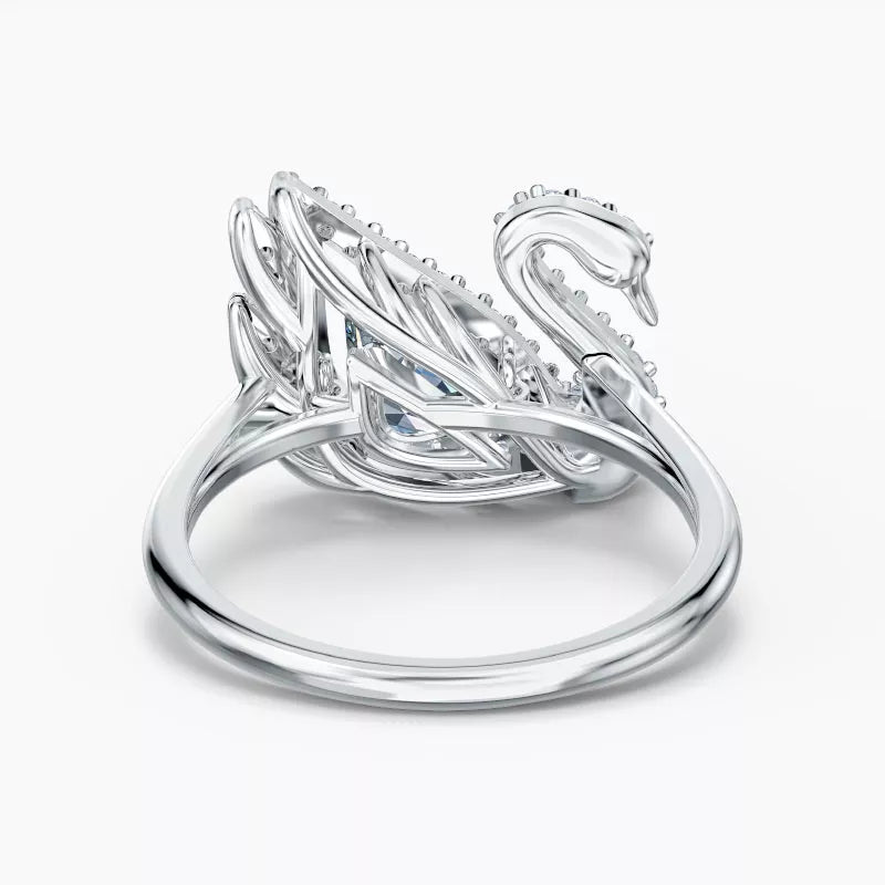 Dancing Swan Ring for Women Silver