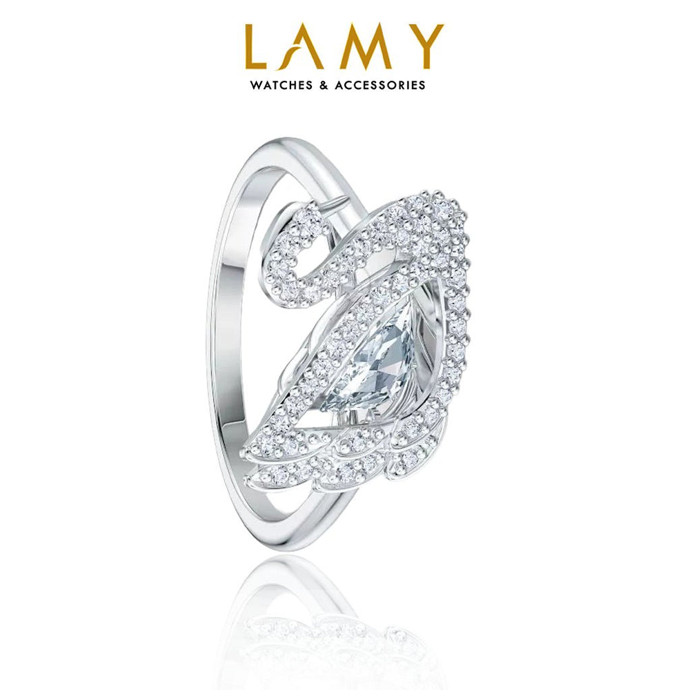 Dancing Swan Ring for Women Silver
