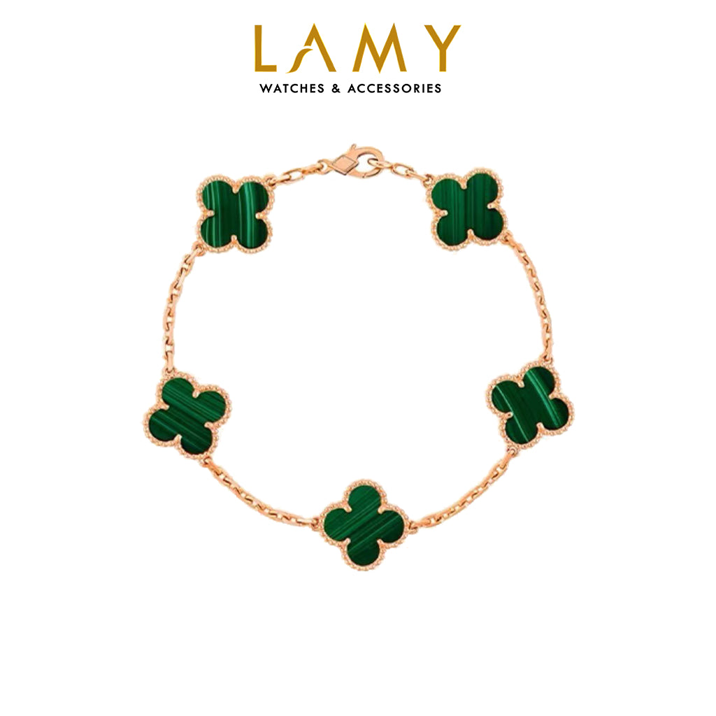 Vòng tay nữ CDE Lucky Four Leaf Flower Bracelet Green CDE2098GG.GR