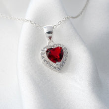 Dây chuyền bạc LAMY - Love Heart Red Necklace Silver CDE6145RD