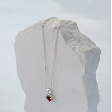 Dây chuyền bạc LAMY - Love Heart Red Necklace Silver CDE6145RD