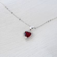Dây chuyền bạc LAMY - Love Heart Red Necklace Silver CDE6145RD