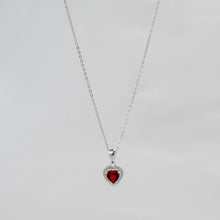 Dây chuyền bạc LAMY - Love Heart Red Necklace Silver CDE6145RD