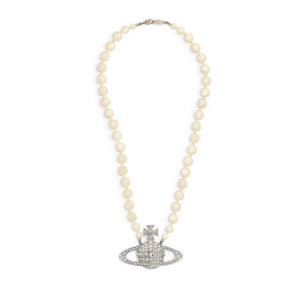 Bas Relief Pearl Mini Necklace - 6182