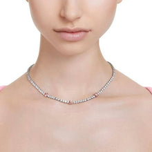 Dây chuyền nữ LAMY Crystal Matrix Tennis Pink Necklace CDE6187PI