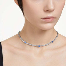 Dây chuyền nữ LAMY Crystal Matrix Tennis Blue Necklace CDE6187BE