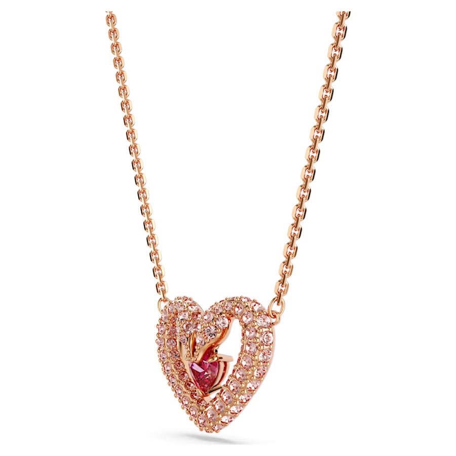 Una Heart Necklace Rose Gold Pink - 6191RG