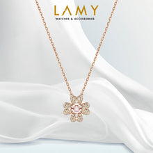 Dây chuyền nữ LAMY Idyllia Rose-Gold Crystal Clover Necklace CDE6185PI
