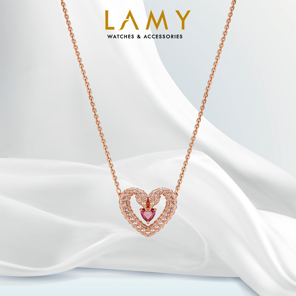 CDE Una Heart Pink Necklace Rose Gold CDE6191RG