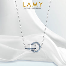 Dây chuyền nữ LAMY Hollow Blue Interlocking Loop Necklace Silver CDE6189SV