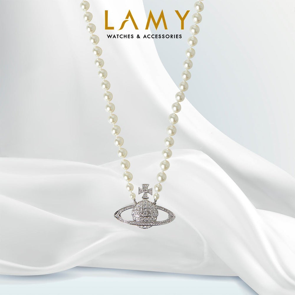Bas Relief Pearl Mini Necklace - 6182