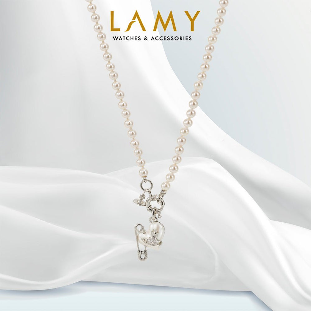 Orietta Pearl Necklace Silver - 6195SV