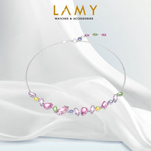 Dây chuyền nữ LAMY Mixed Cuts & Multicolored Silver Necklace CDE6177