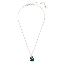 Dây chuyền nữ LAMY Iconic Swan Green Crystal Necklace Rose Gold CDE6190GR