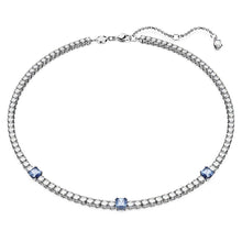 Dây chuyền nữ LAMY Crystal Matrix Tennis Blue Necklace CDE6187BE