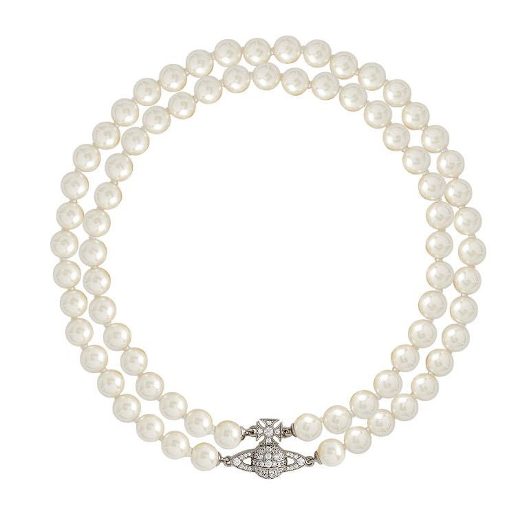 Graziella Pearl Choker Necklace Silver - 6198SV