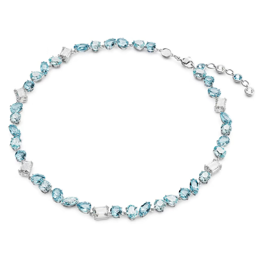 CDE Mixed Cuts Blue Necklace Silver CDE6218