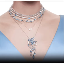 Dây chuyền LAMY Mixed Cuts Blue Necklace Silver CDE6218