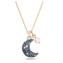 Dây chuyền nữ LAMY Luna Moon Blue Crystal Necklace Rose Gold CDE6186RG