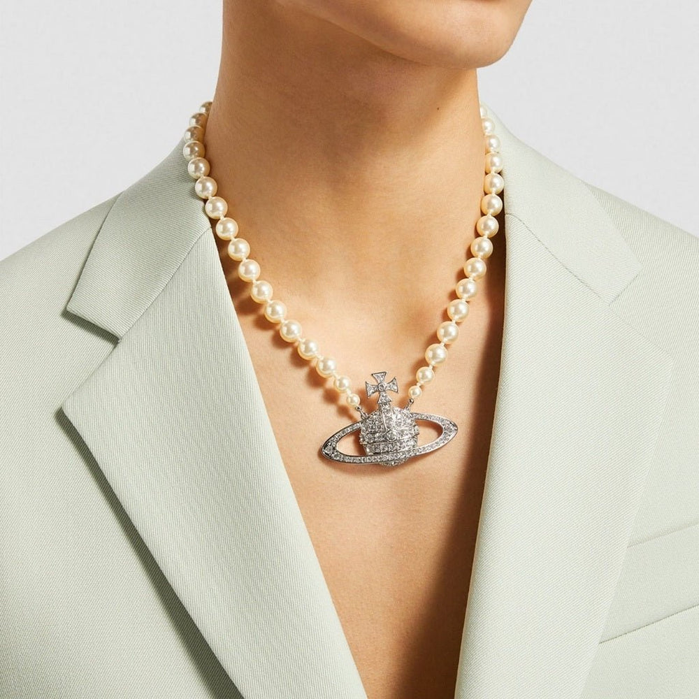 Bas Relief Pearl Max Necklace - 6184