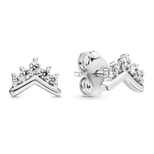 Khuyên tai LAMY Tiara Wishbone Stud Cubic Zirconia Earrings Silver CDE3117SV