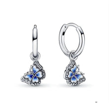 Khuyên tai LAMY Earrings Silver Sparkling Blue Butterfly CDE3119
