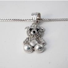 Dây chuyền bạc LAMY Sparkling Silver Teddy Bear Necklace CDE6171SV