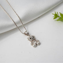 Dây chuyền bạc LAMY Sparkling Silver Teddy Bear Necklace CDE6171SV