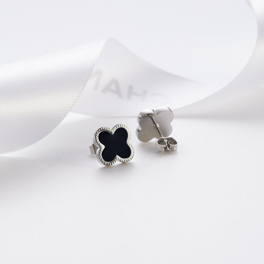 Dual Lucky Leaves Gift Set Silver Black