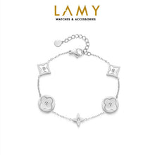 Bộ trang sức LAMY Jewelry Gift Set Necklace Bracelet Earrings Lucky Leaves Silver