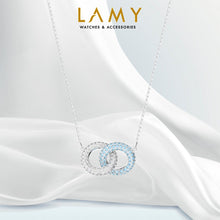 Dây chuyền LAMY Intertwined Circles Stone Blue Necklace CDE6111BE Women's Necklace