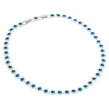 Dây chuyền LAMY Blue Angelic Round Cut Silver Necklace CDE6113BE Women's Necklace
