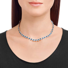 Dây chuyền LAMY Blue Angelic Round Cut Silver Necklace CDE6113BE Women's Necklace