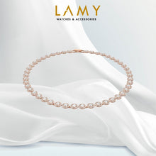 Dây chuyền LAMY Blue Angelic Round Cut Rose Gold Necklace CDE6113RG Women's Necklace