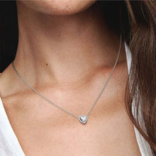 Dây chuyền bạc LAMY White Heart Stone Necklace Silver CDE6173SV - 925 Sterling Silver Women's Necklace