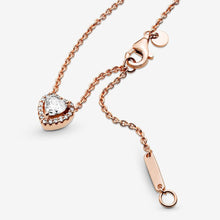 Dây chuyền LAMY White Heart Stone Necklace Rose Gold CDE6173RG - 925 Sterling Silver Women's Necklace