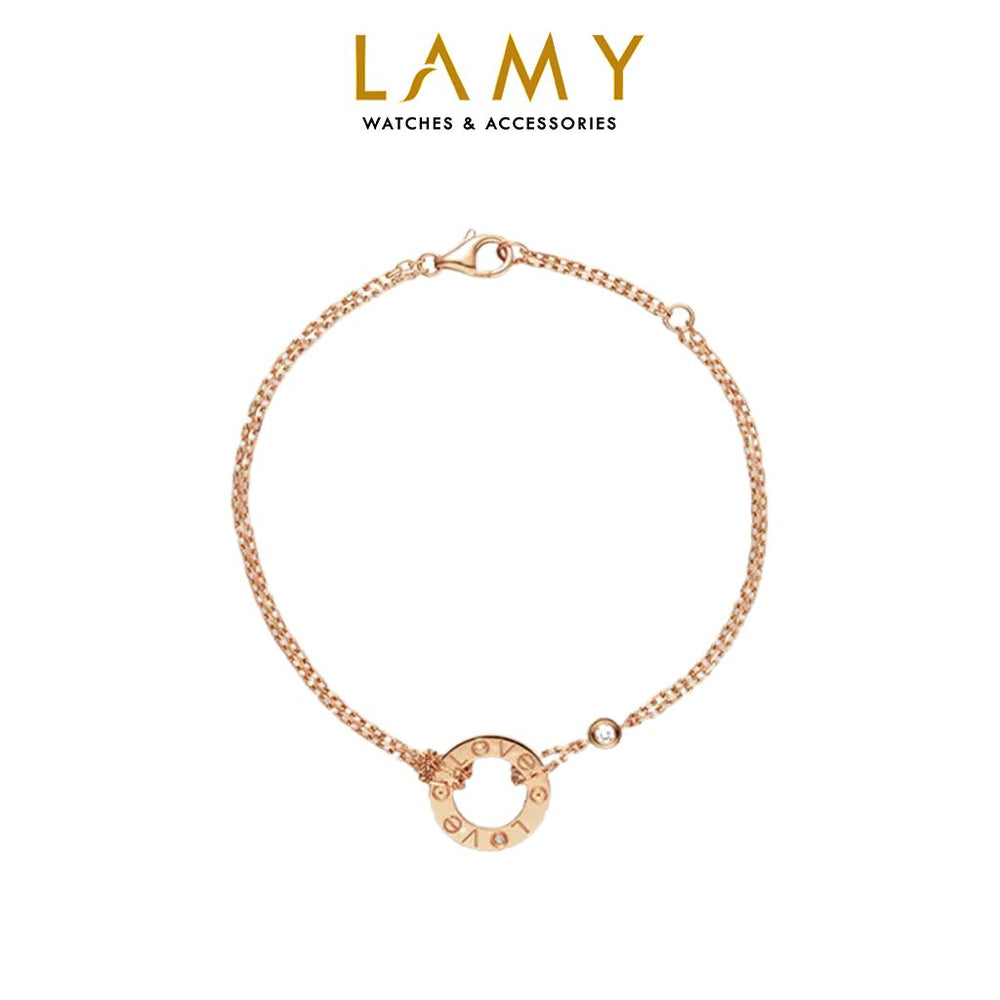 Love Engraved Anklet Rose Gold