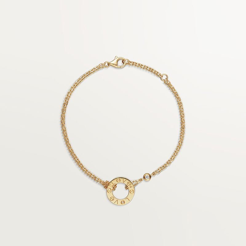 Love Engraved Anklet Gold