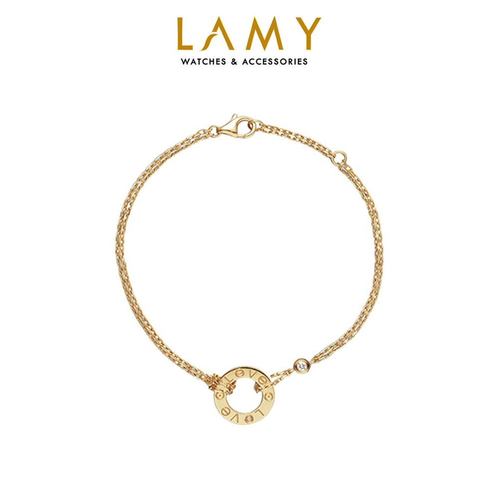 Love Engraved Anklet Gold