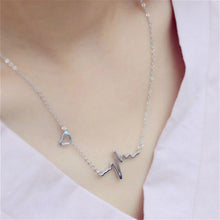 Dây chuyền Heart Shaped EKG Necklace Silver CDE6089SV - Sterling Silver Women's Necklace